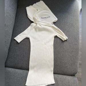 Alexander Wang Ivory Ribbed Knit Top ( Size :XS)